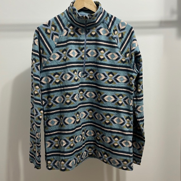 Eddie Bauer Sweaters - EDDIE BAUER micro fleece sweater blue green size large